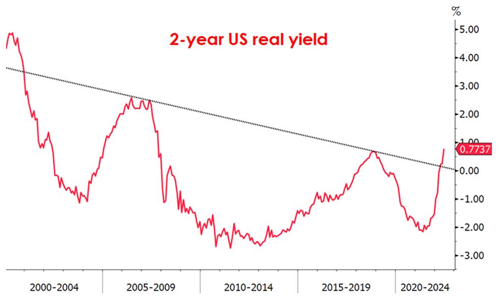 2 year US real yield