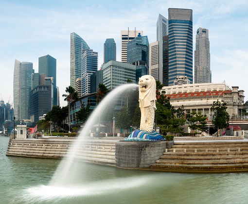 View of ArtScience Museum and waterfront